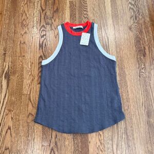 We The Free NWT Closing Night Combo Gray Red Athletic Halter Tank Size XL